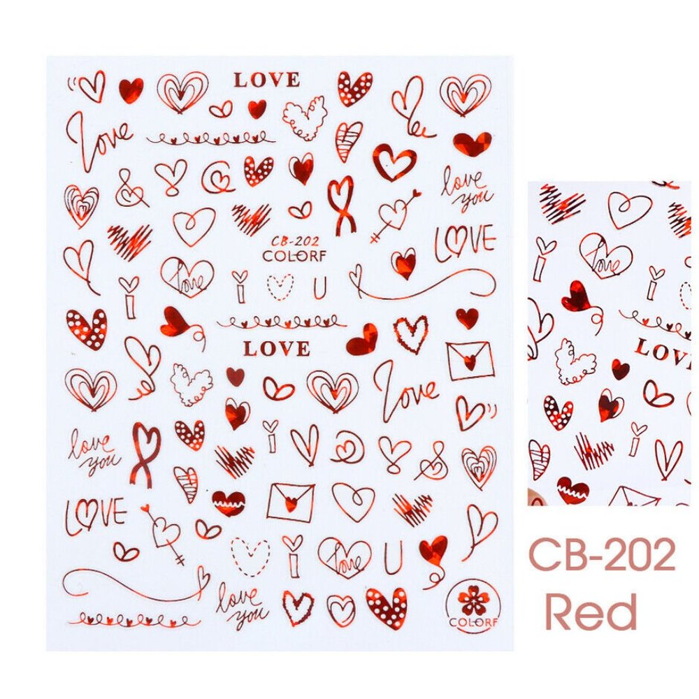 Abstract Nail Art Stickers valentine nail sticker